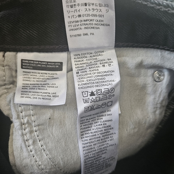 Levi's Black Dad Denim Jeans Size 25x30 - Picture 9 of 13